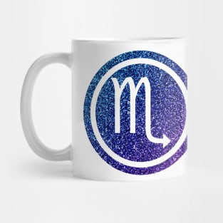 Blue Purple Glitter Zodiac - Scorpio Mug